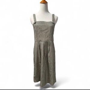 Lil by Anthropologie Striped Square Neck Pinafore Dress - Neutral Tones